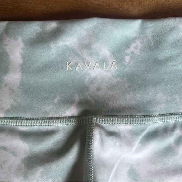 Kavala Seafoam Green-Blue Tie Dye High Waist Leggings - Picture 10 of 14